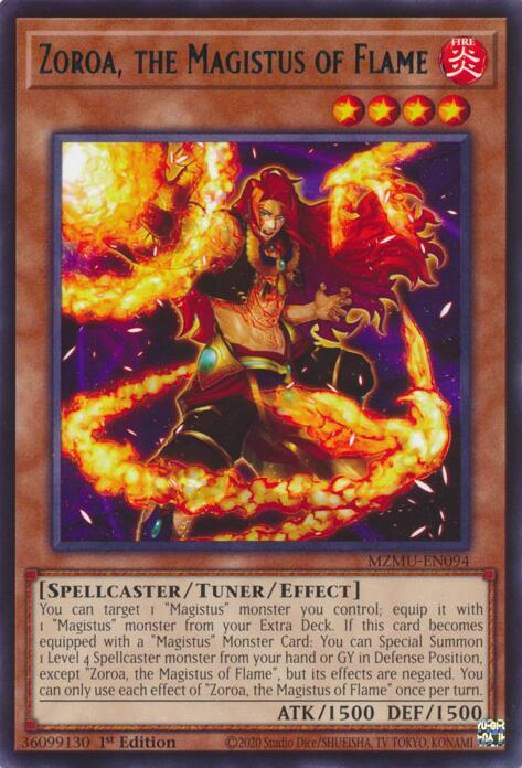 Zoroa, the Magistus of Flame - MZMU-EN094 - Rare - 1st Edition