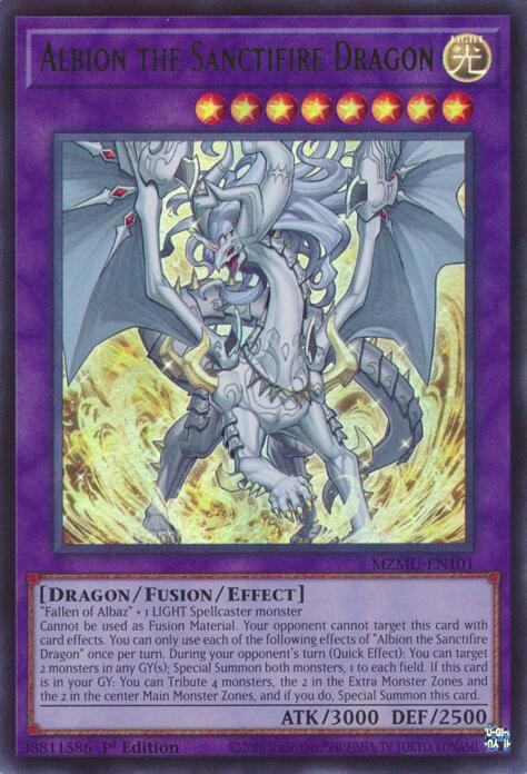 Albion the Sanctifire Dragon - MZMU-EN101 - Ultra Rare - 1st Edition