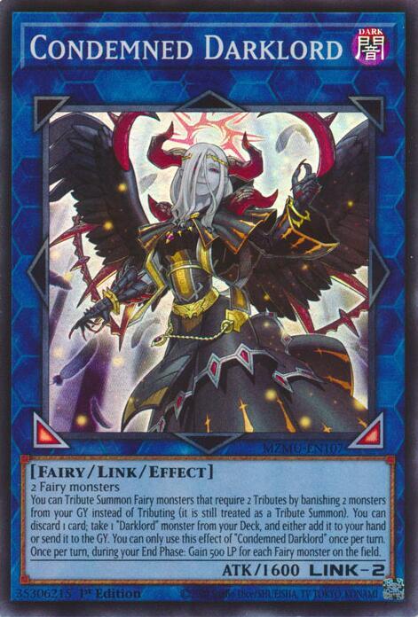 Condemned Darklord - MZMU-EN107 - Super Rare - 1st Edition