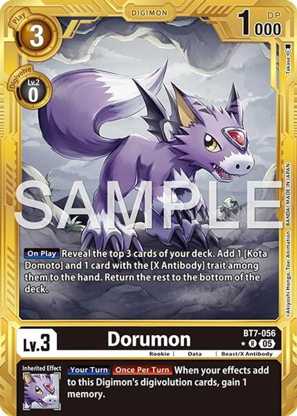 Dorumon (Gold Border) - BT7-056 - Rare