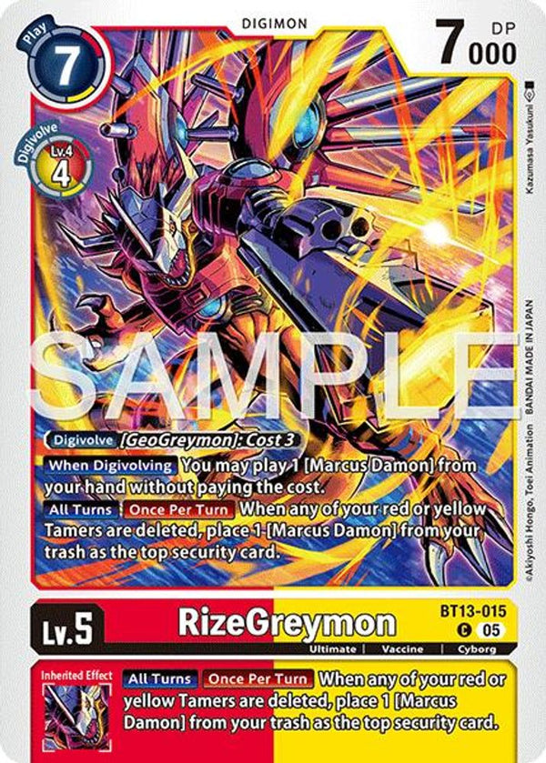 RizeGreymon - BT13-015 (Block 5 Reprint) - BT13-015 - Common