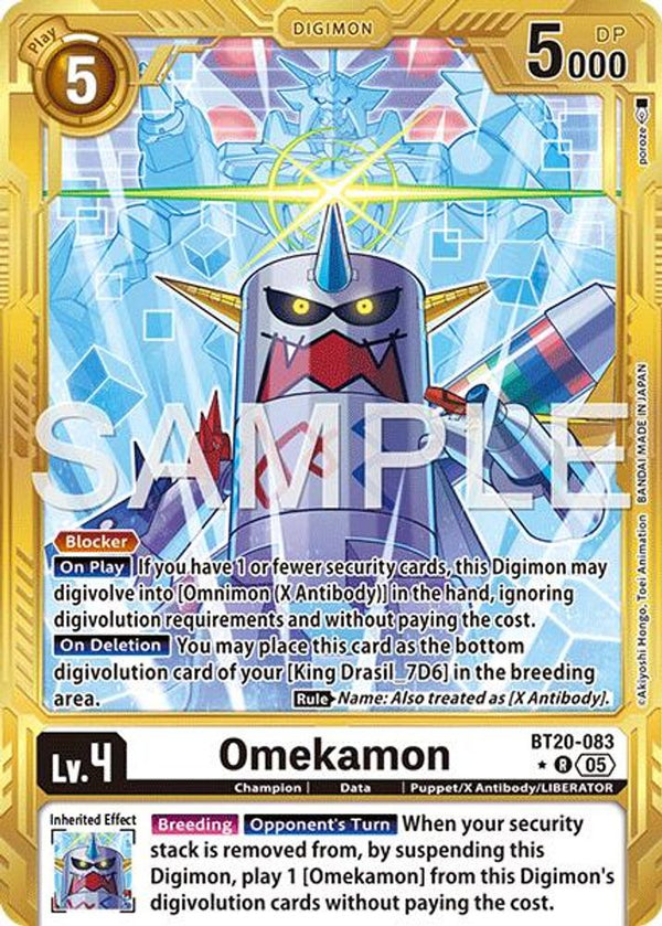 Omekamon - BT20-083 (Gold Border) - BT20-083 - Rare