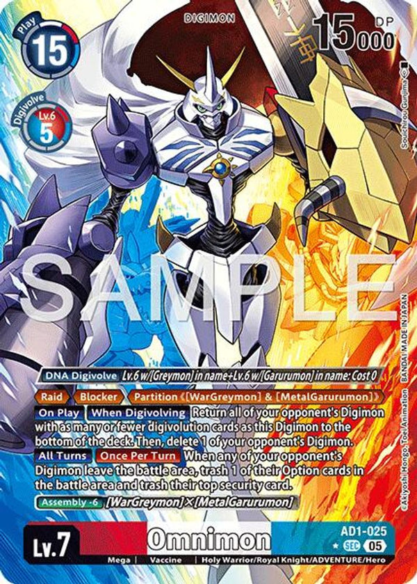 Omnimon - AD1-025 (Alternate Art) - AD1-025 - Secret Rare