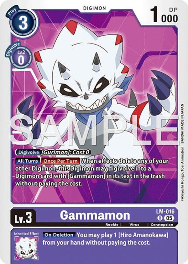 Gammamon - LM-016 (Block 5 Reprint) - LM-016 - Rare