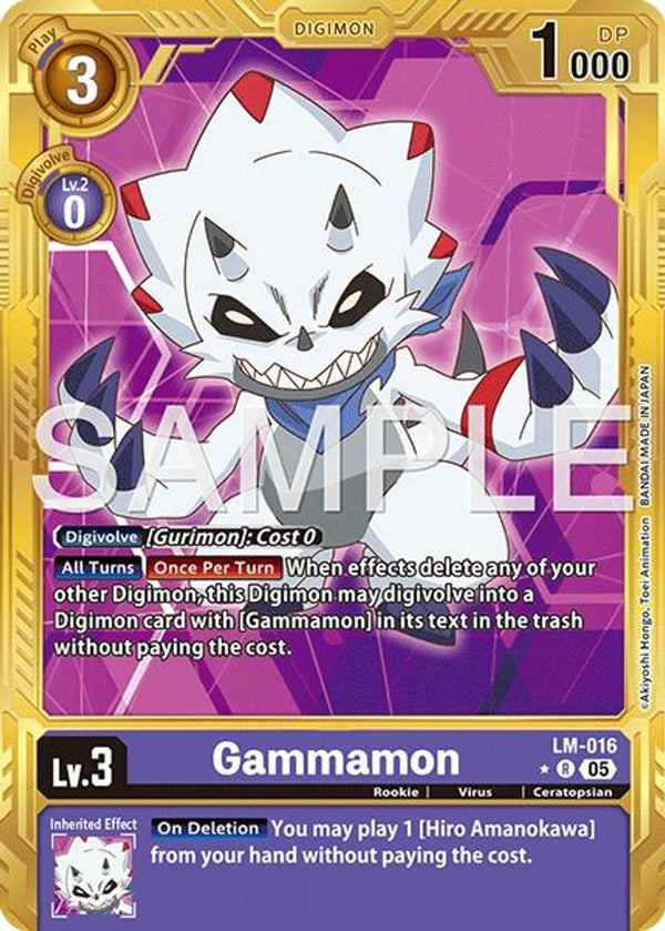 Gammamon - LM-016 (Gold Border) - LM-016 - Rare