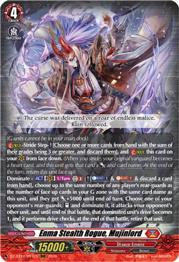 Enma Stealth Rogue, Mujinlord - DZ-BT12/001EN - Triple Rare
