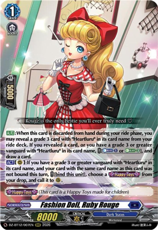Fashion Doll, Ruby Rouge - DZ-BT12/007EN - Triple Rare