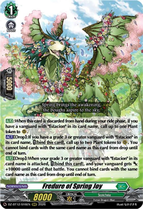 Fredure of Spring Joy - DZ-BT12/016EN - Triple Rare