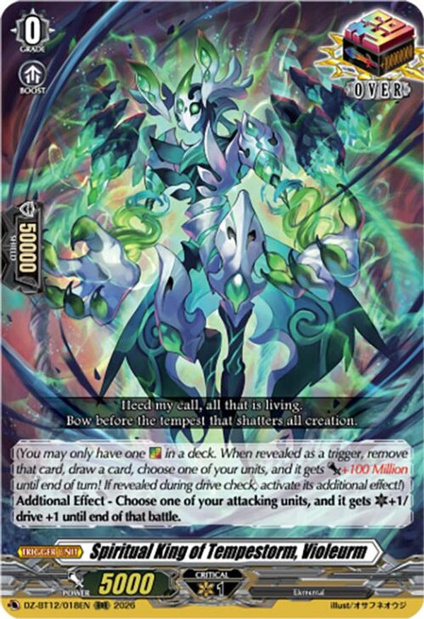 Spiritual King of Tempestorm, Violeurm - DZ-BT12/018EN - Triple Rare