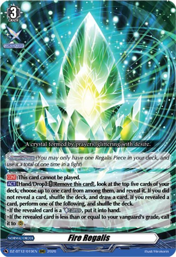 Fire Regalis - DZ-BT12/019EN - Triple Rare