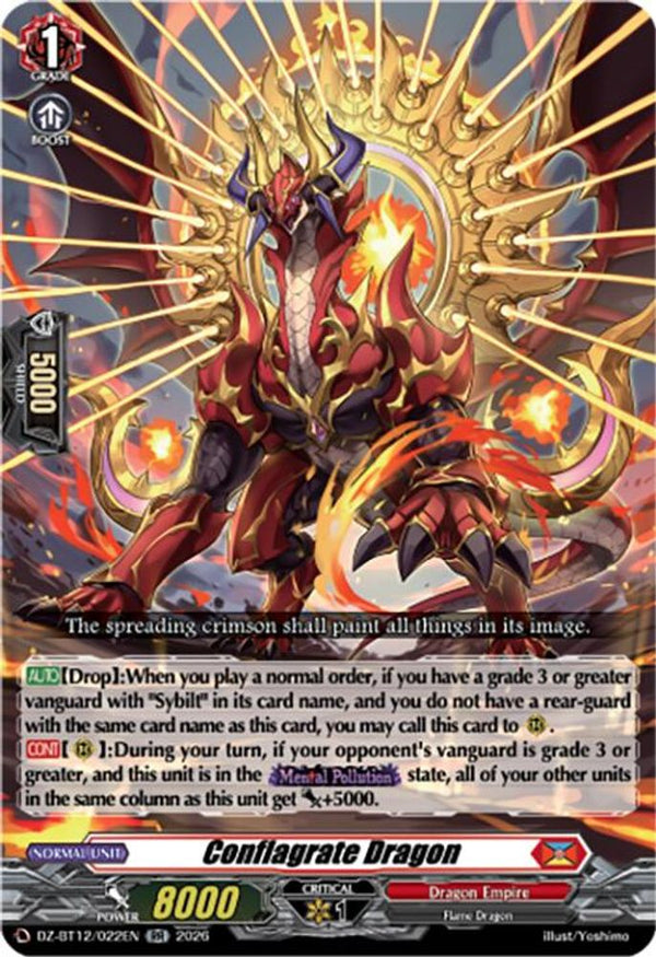 Conflagrate Dragon - DZ-BT12/022EN - Double Rare