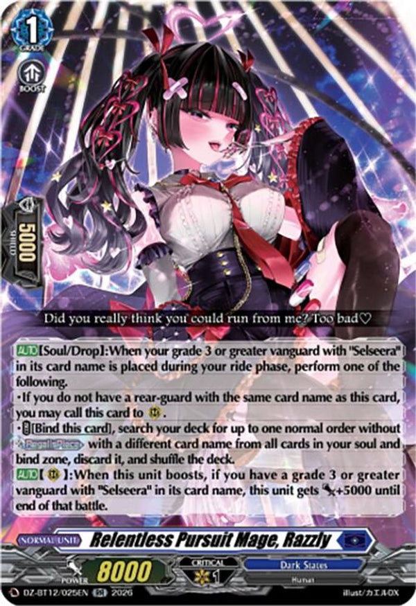 Relentless Pursuit Mage, Razzly - DZ-BT12/025EN - Double Rare