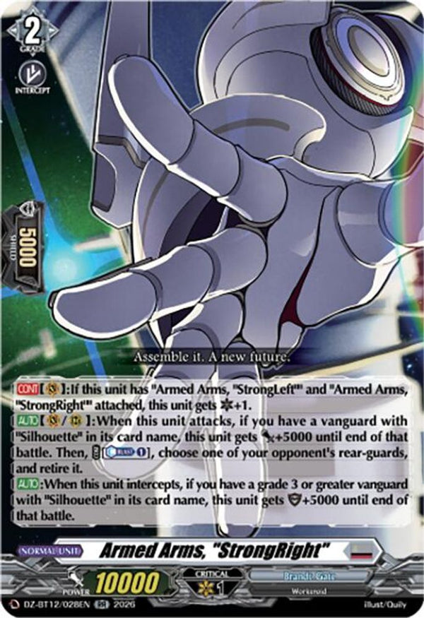 Armed Arms, "StrongRight" - DZ-BT12/028EN - Double Rare