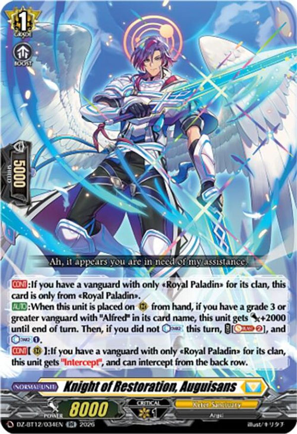 Knight of Restoration, Auguisans - DZ-BT12/034EN - Double Rare