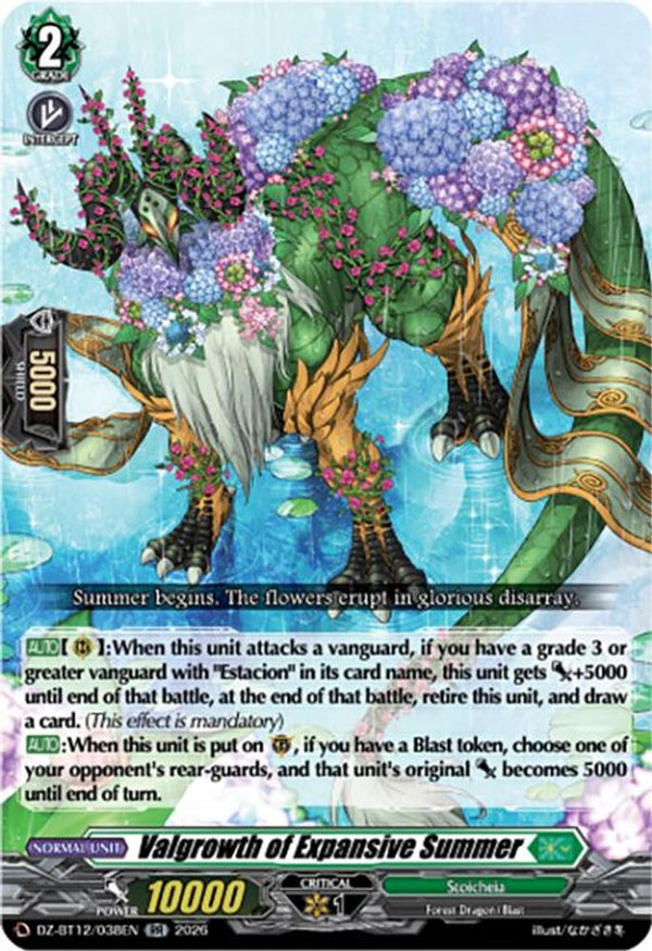 Valgrowth of Expansive Summer - DZ-BT12/038EN - Double Rare