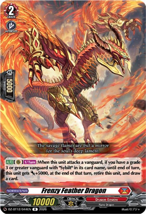 Frenzy Feather Dragon - DZ-BT12/044EN - Rare