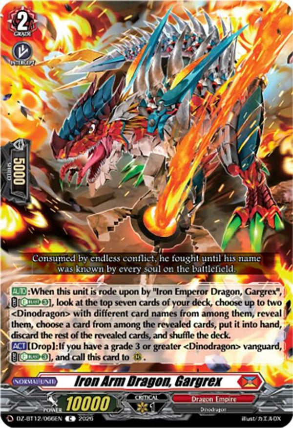 Iron Arm Dragon, Gargrex - DZ-BT12/066EN - Common