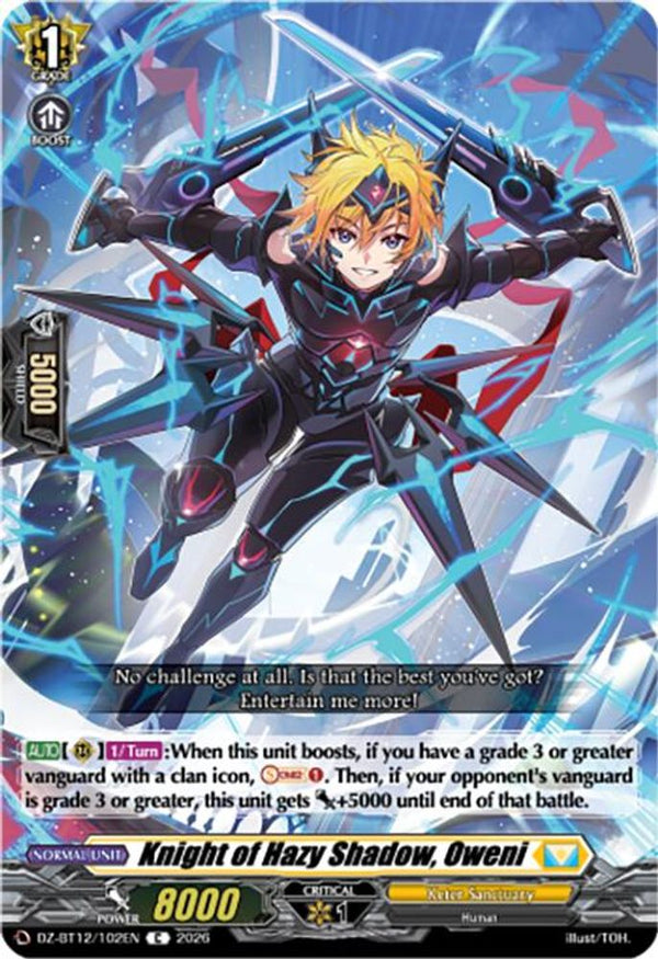 Knight of Hazy Shadow, Oweni - DZ-BT12/102EN - Common