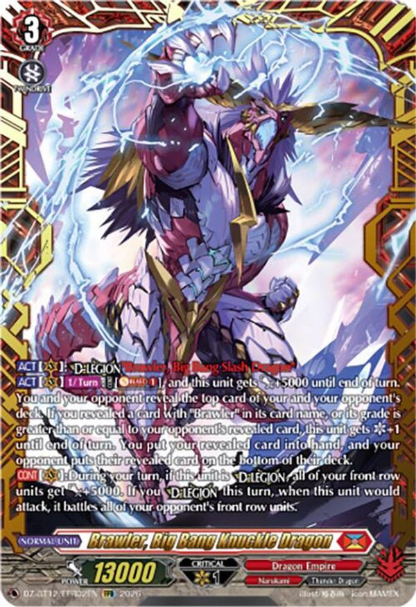 Brawler, Big Bang Knuckle Dragon (FFR) - DZ-BT12/FFR02EN - Double Frame Rare