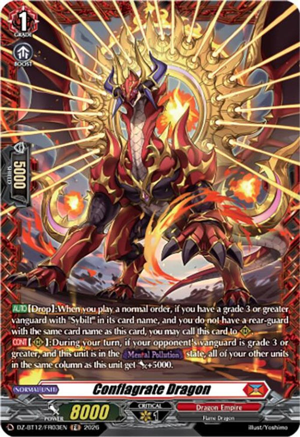 Conflagrate Dragon (FR) - DZ-BT12/FR03EN - Frame Rare