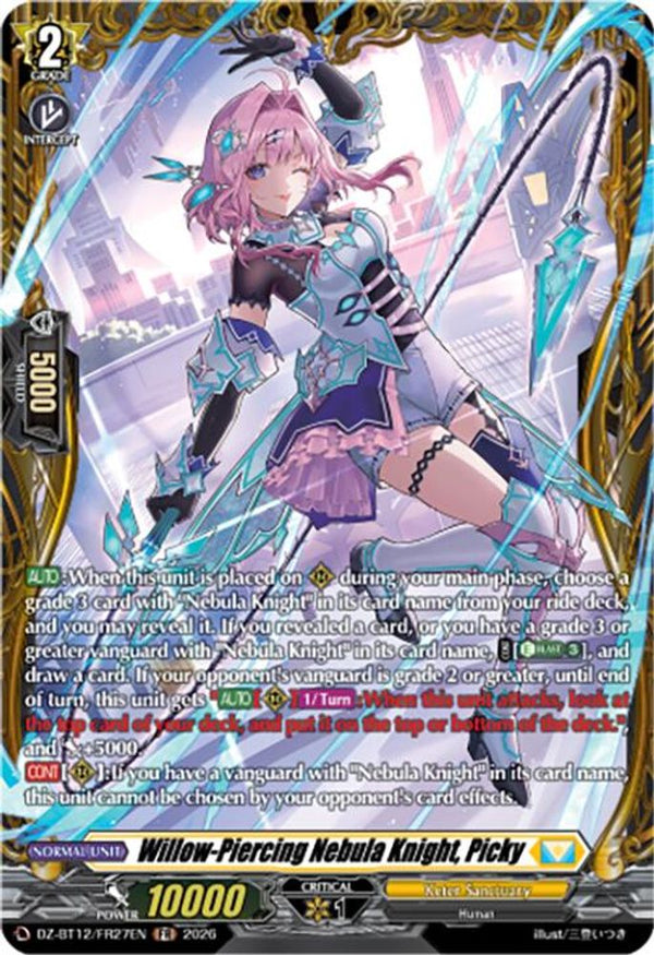 Willow-Piercing Nebula Knight, Picky (FR) - DZ-BT12/FR27EN - Frame Rare