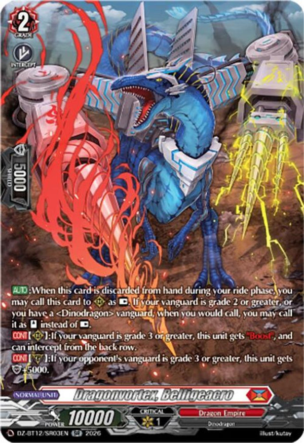 Dragonvortex, Belligeacro (SR) - DZ-BT12/SR03EN - Silver Rare