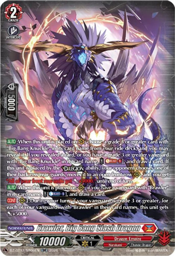 Brawler, Big Bang Slash Dragon (SR) - DZ-BT12/SR06EN - Silver Rare