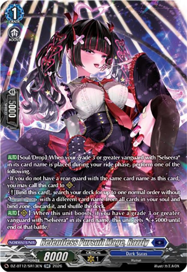 Relentless Pursuit Mage, Razzly (SR) - DZ-BT12/SR13EN - Silver Rare