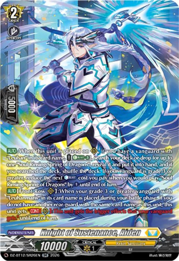 Knight of Sustenance, Aiden (SR) - DZ-BT12/SR26EN - Silver Rare