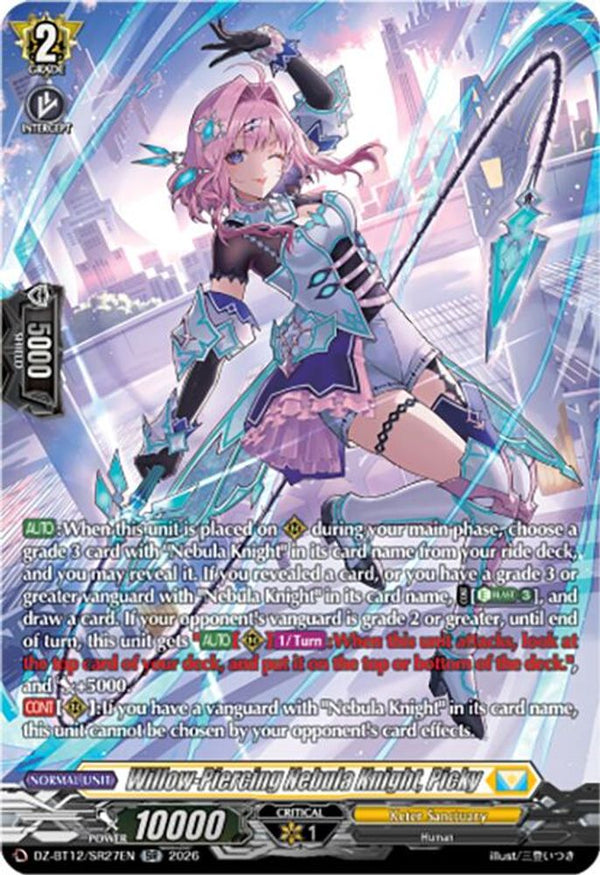 Willow-Piercing Nebula Knight, Picky (SR) - DZ-BT12/SR27EN - Silver Rare