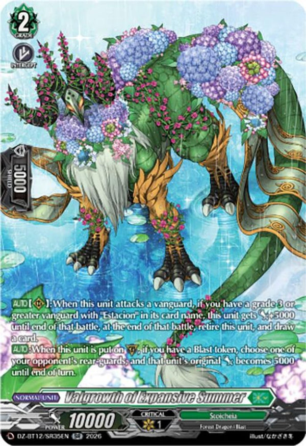 Valgrowth of Expansive Summer (SR) - DZ-BT12/SR35EN - Silver Rare