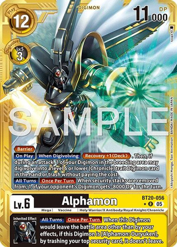 Alphamon (Gold Border) - BT20-056 - Rare