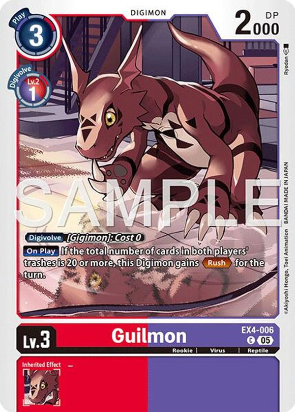 Guilmon - EX4-006 (Block 5 Reprint) - EX4-006 - Common
