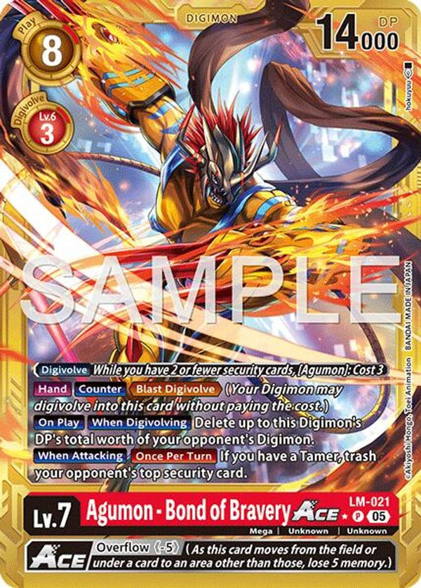 Agumon - Bond of Bravery ACE (Gold Border) - LM-021 - Promo