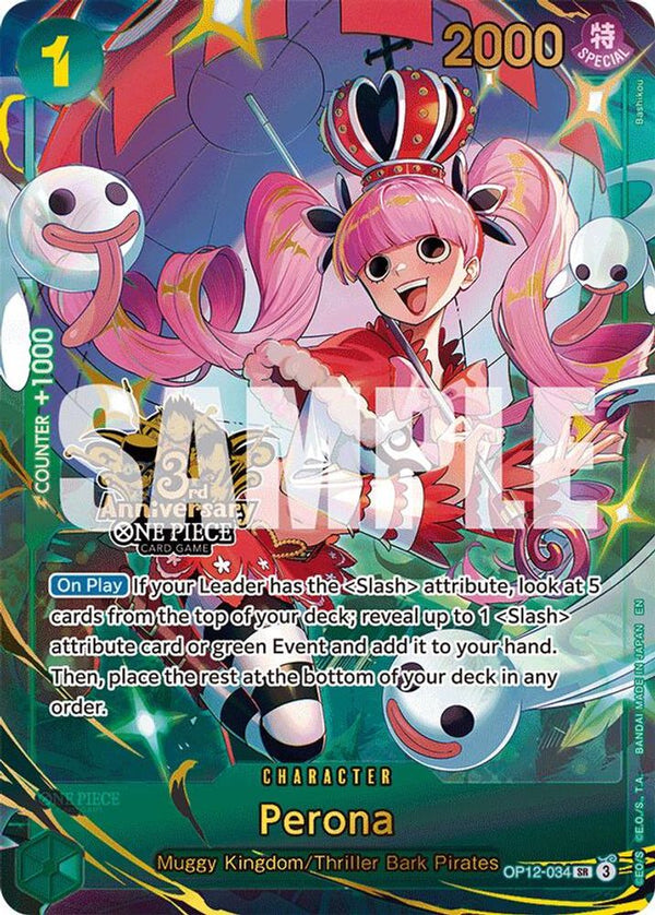 Perona (Japanese 3rd Anniversary Set) - OP12-034 - Super Rare