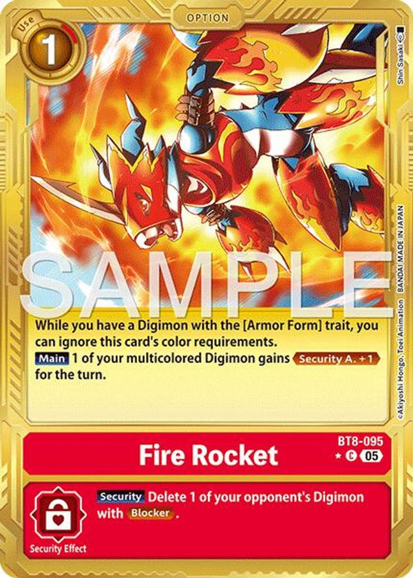 Fire Rocket (Gold Border) - BT8-095 - Common