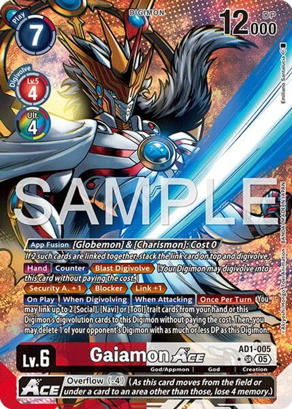 Gaiamon ACE (Alternate Art) - AD1-005 - Super Rare