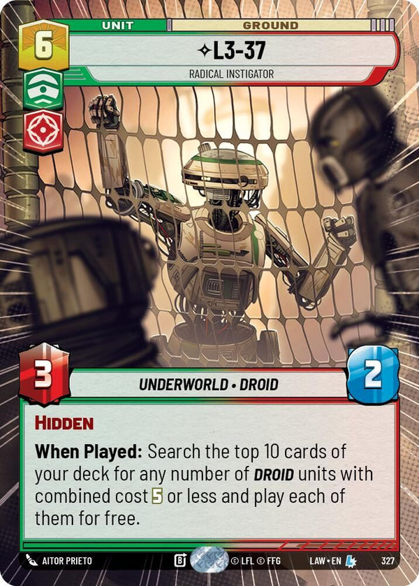 L3-37 - Radical Instigator (Hyperspace) - 327 - Legendary