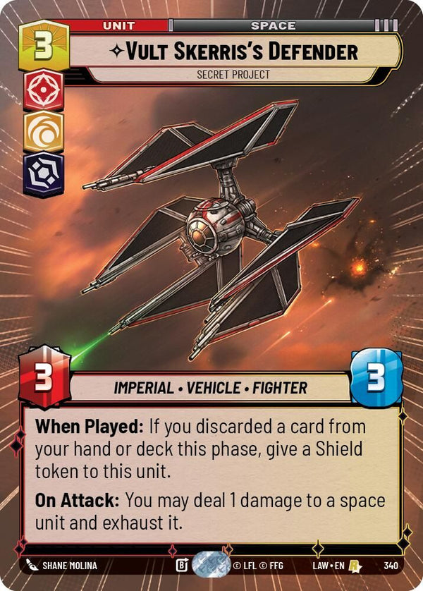 Vult Skerris's Defender - Secret Project (Hyperspace) - 340 - Rare