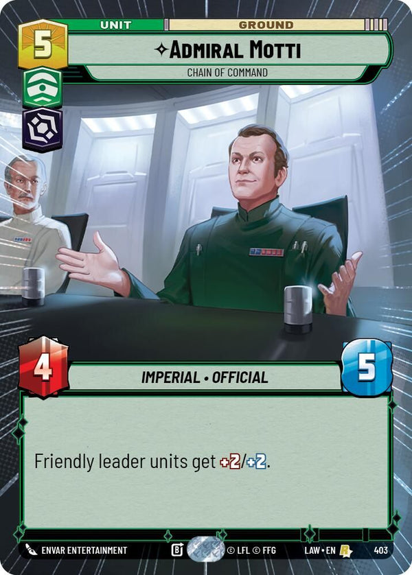 Admiral Motti - Chain of Command (Hyperspace) - 403 - Rare