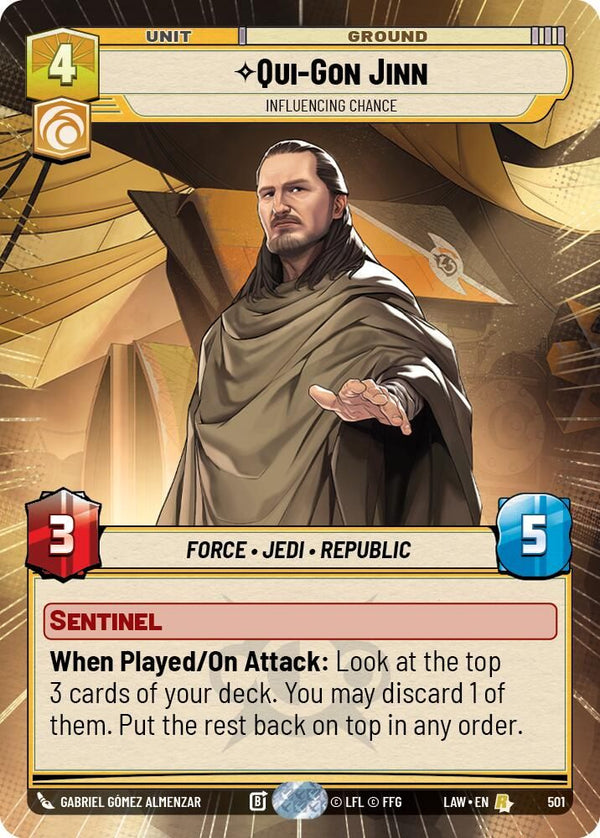 Qui-Gon Jinn - Influencing Chance (Hyperspace) - 501 - Rare
