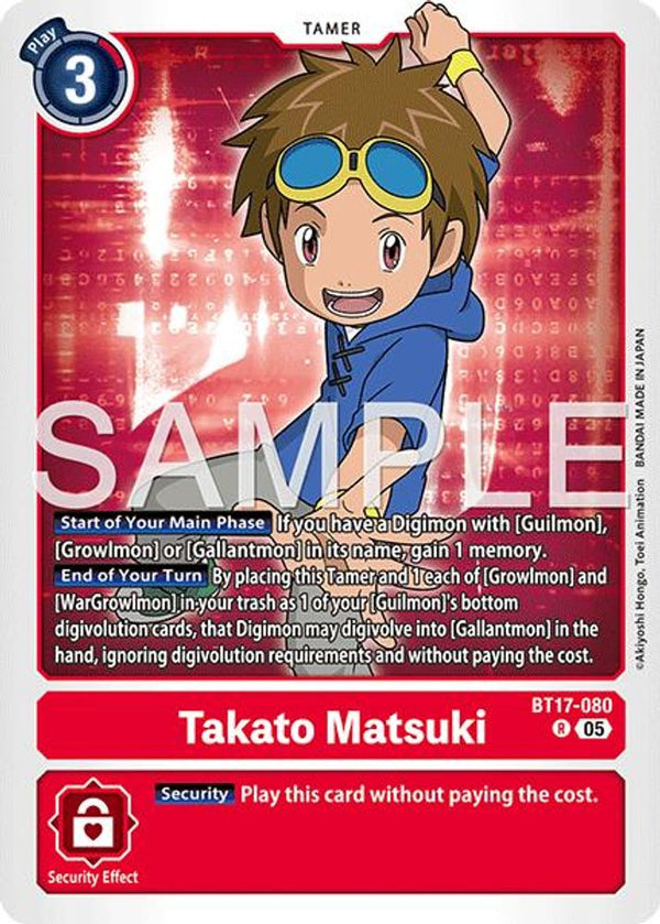 Takato Matsuki - BT17-080 (Block 5 Reprint) - BT17-080 - Rare