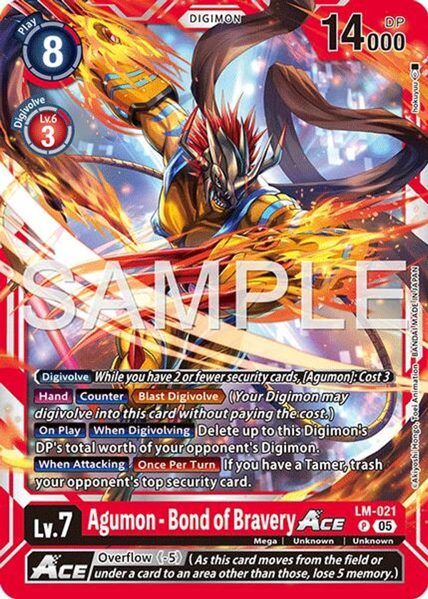 Agumon - Bond of Bravery ACE (Block 5 Reprint) - LM-021 - Promo