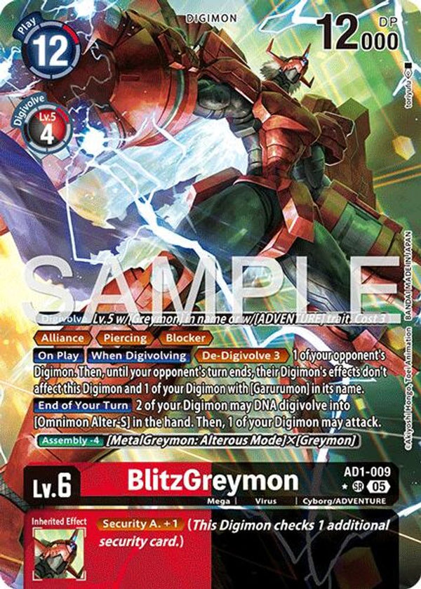 BlitzGreymon (Alternate Art) - AD1-009 - Super Rare