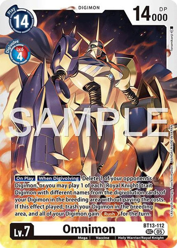 Omnimon - BT13-112 (Block 5 Reprint) - BT13-112 - Secret Rare