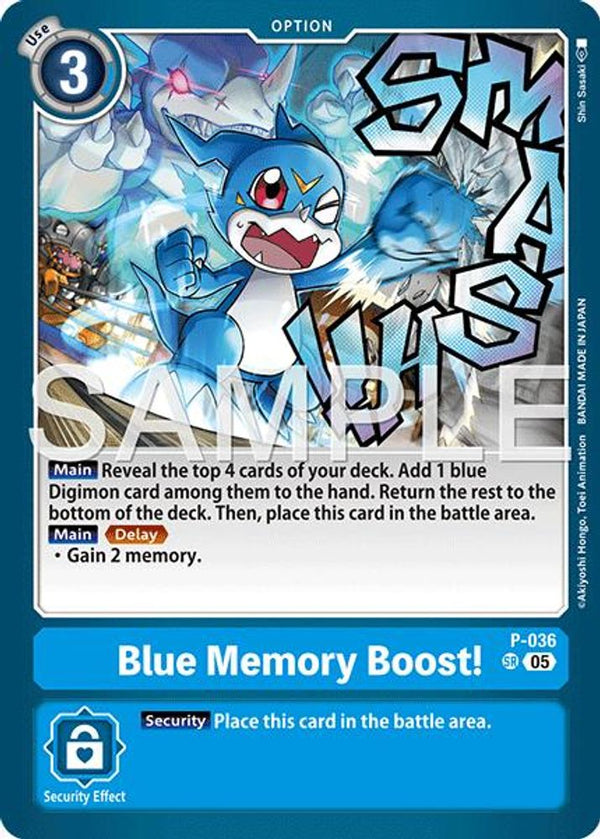 Blue Memory Boost! (Block 5 Reprint) - P-036 - Super Rare