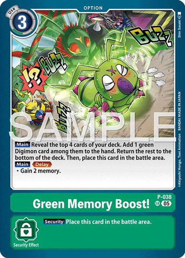 Green Memory Boost! (Block 5 Reprint) - P-038 - Super Rare