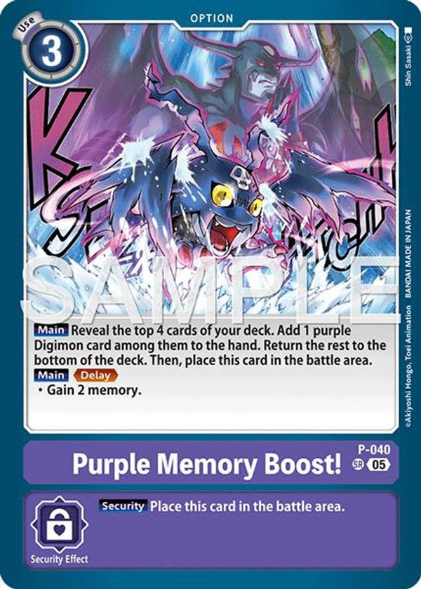 Purple Memory Boost! (Block 5 Reprint) - P-040 - Super Rare
