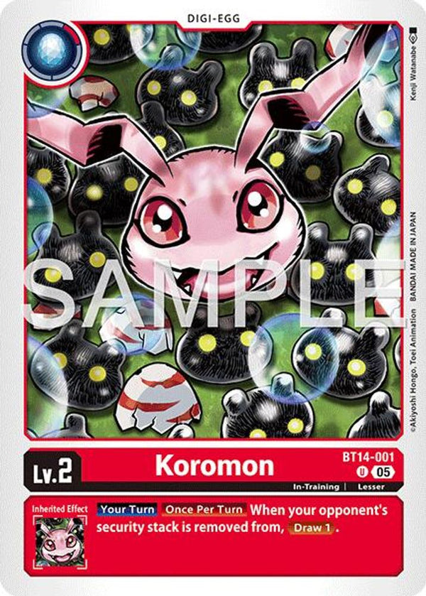 Koromon - BT14-001 (Block 5 Reprint) - BT14-001 - Uncommon