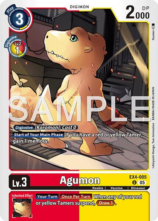 Agumon - EX4-005 (Block 5 Reprint) - EX4-005 - Uncommon